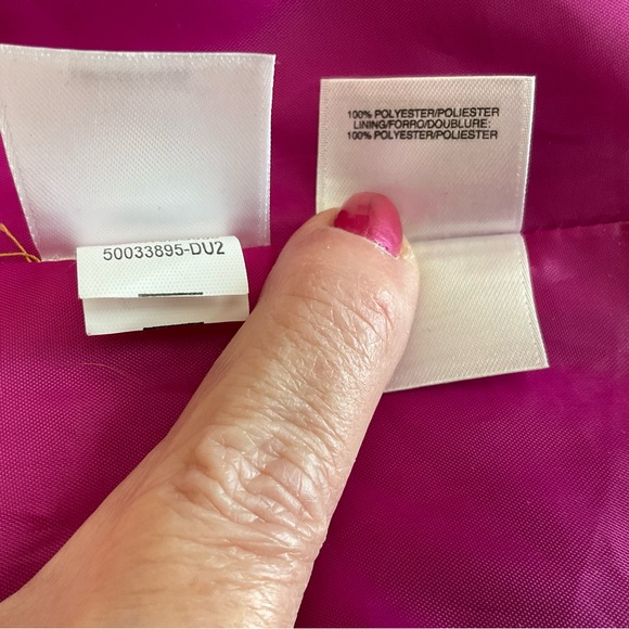 Kasper~Fuschia Pink~Sleeveless Dress w/Matching Jacket Long Sleeves Size 14 - Picture 6 of 8